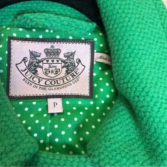 Juicy Couture Vibrant Green Pea Coat - Picture 3 of 6